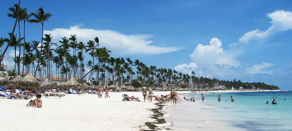 Beach resort aan het strand van Punta Cana, Dominicaanse Republiek