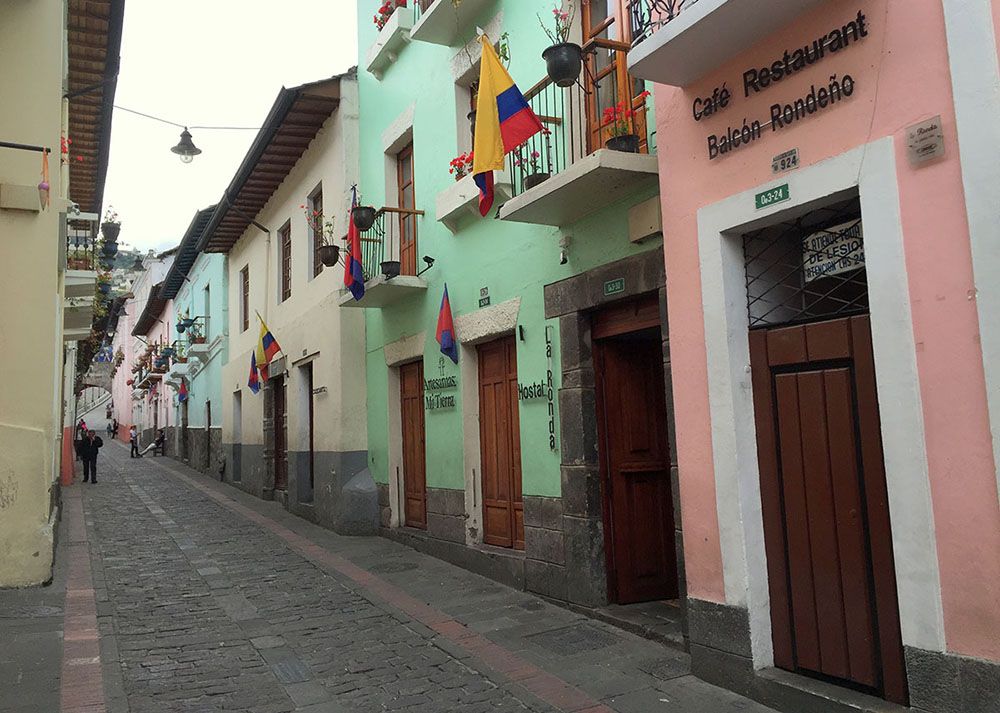 La Ronda is een mooie straat in Quito