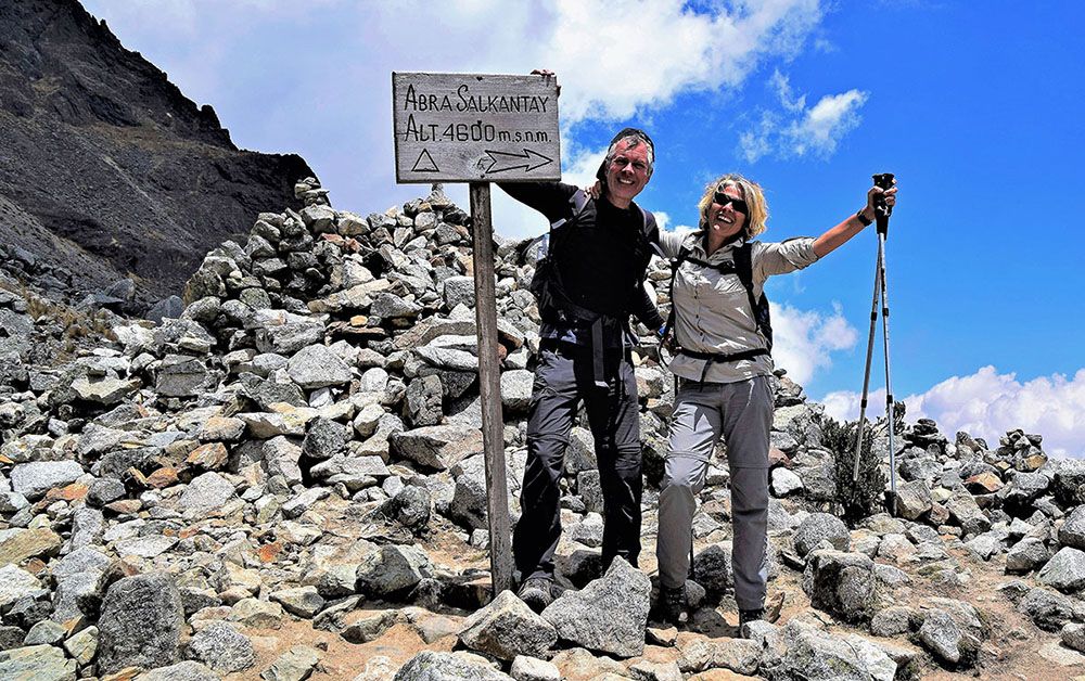 De Salkantay Pas ligt op 4600 meter hoogte. Dat kan hoogteziekte opleveren.