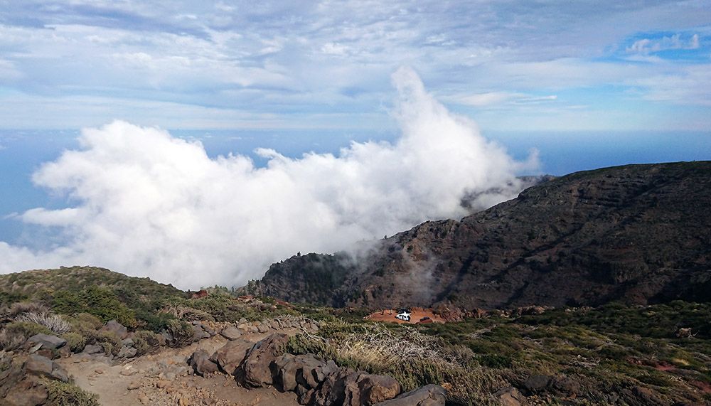 Wandelpad in de bergen van La Palma