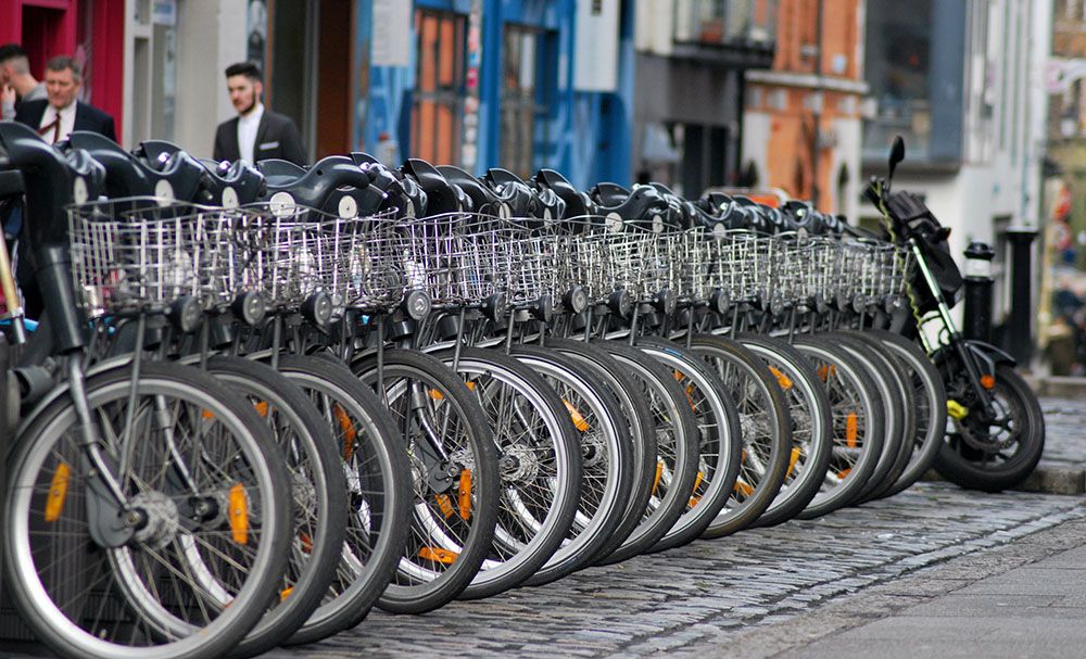 fietsen in Dublin