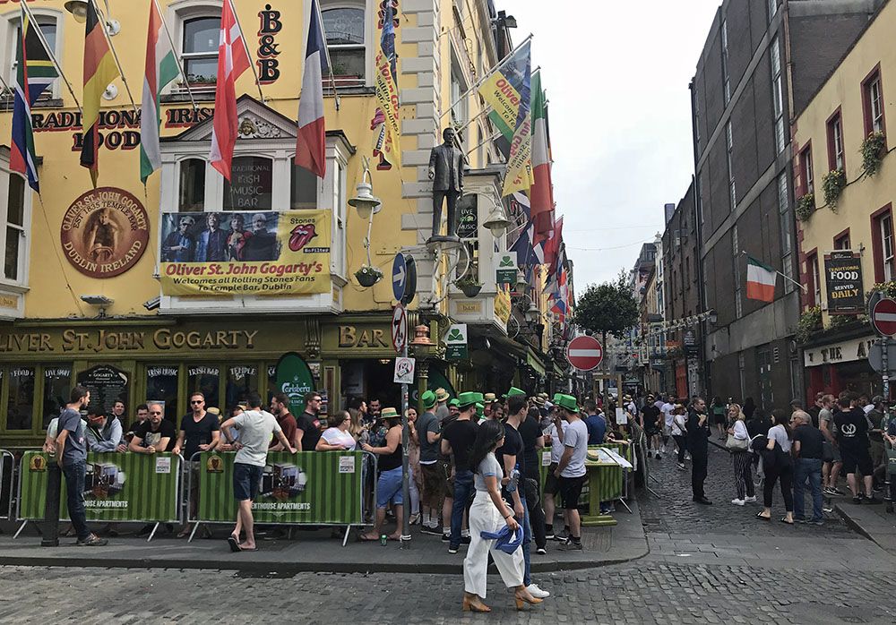 Temple Bar district in Dublin