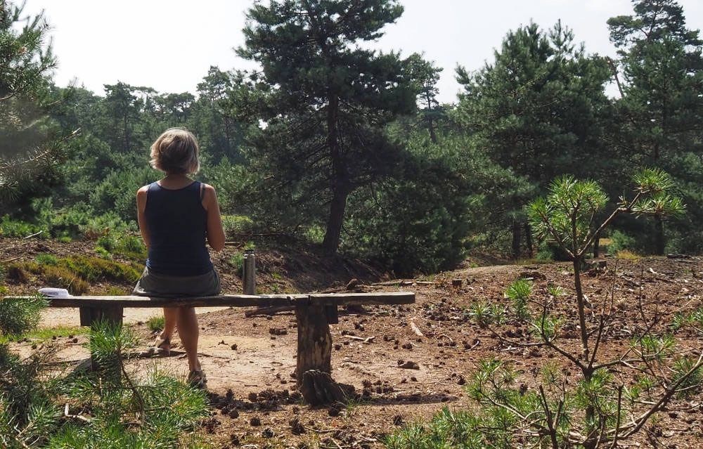 Pauzeren tijdens de wandeling