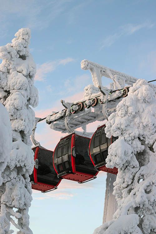 Skigondel in Ruka, Finland