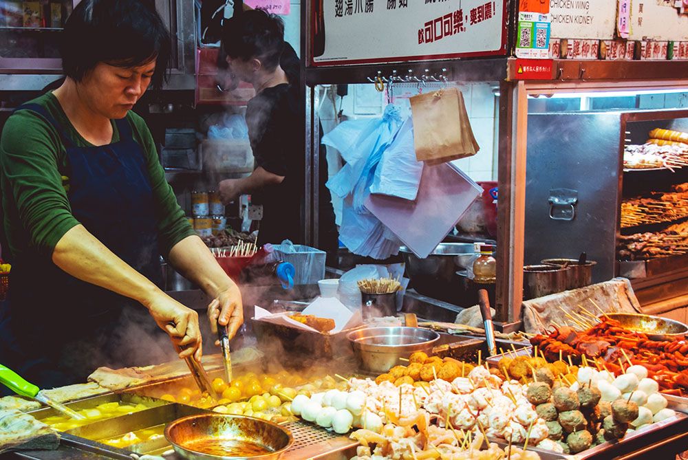 Keuken op straat in China