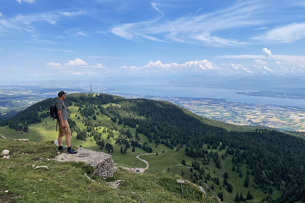 Uitzicht op het meer van Genève