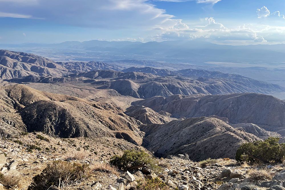 Uitzicht bij Keys View over de Coachella Valley