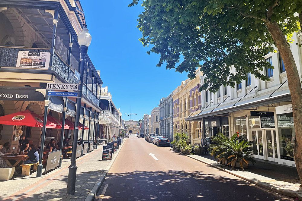 Straatbeeld in Fremantle