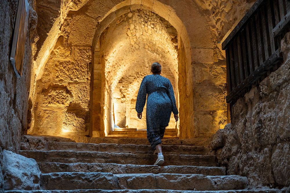 De gangen van Ajloun Castle