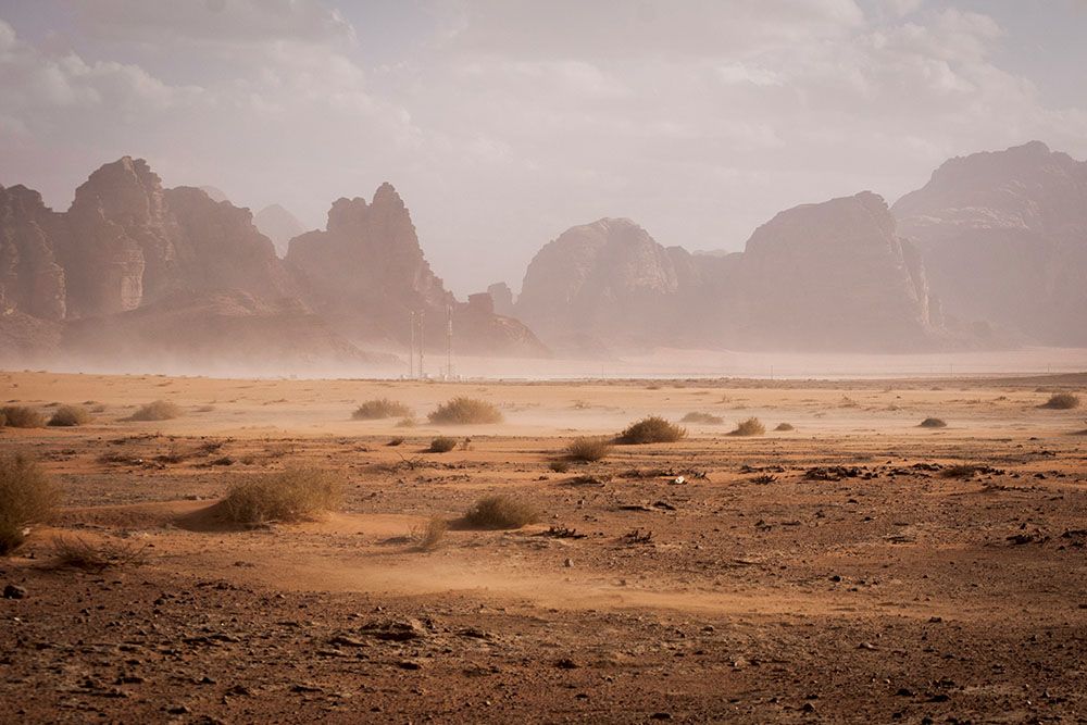 Storm in Jordanië