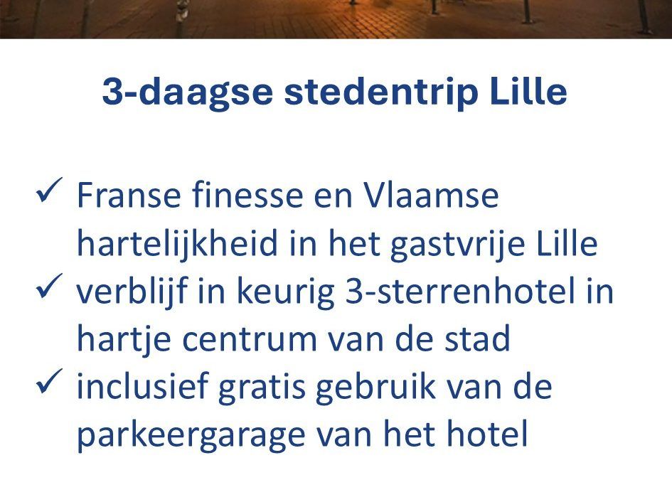 ANWB – Frankrijk – stedentrip – Lille