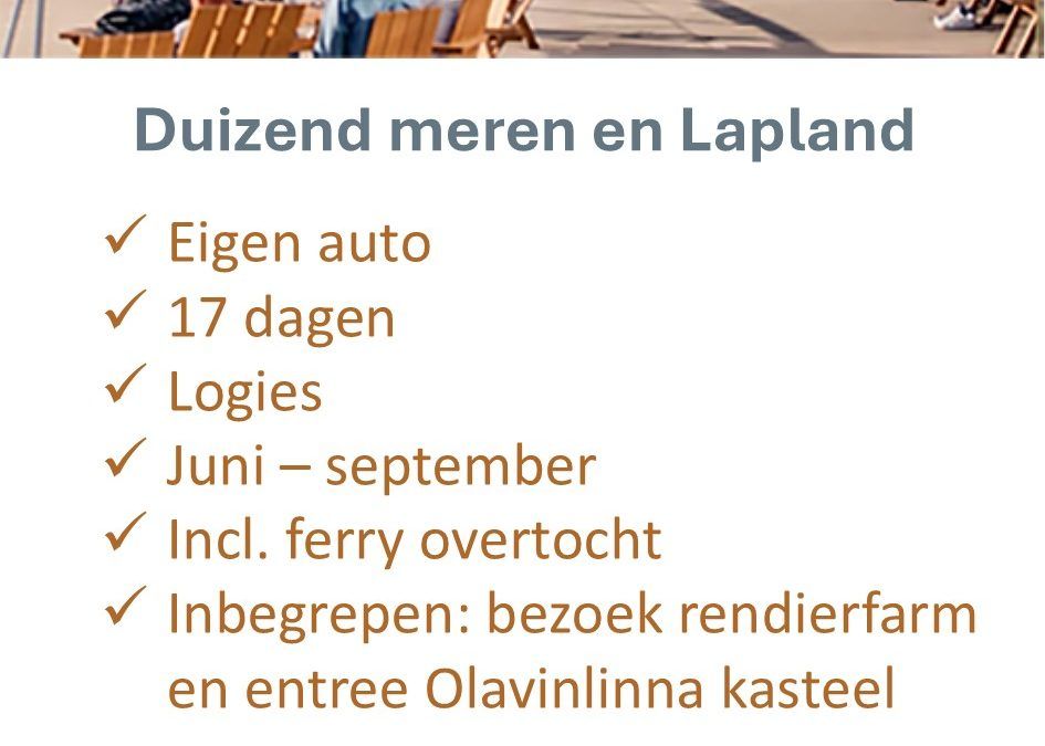 Voigt Travel – Finland – rondreis – Duizend meren en Lapland