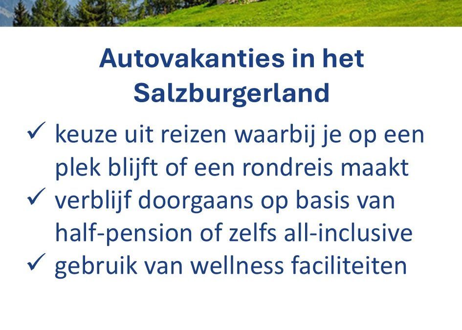 ANWB – Oostenrijk – autovakantie – Salzburgerland