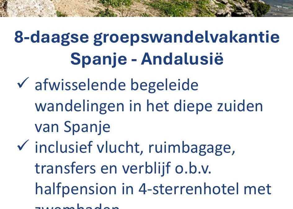 ANWB – Spanje – groepswandelvakantie – Andalusië