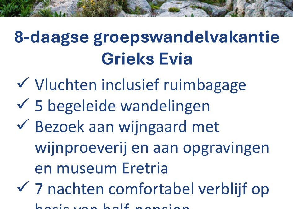 ANWB – Griekenland – groepswandelvakantie – Evia