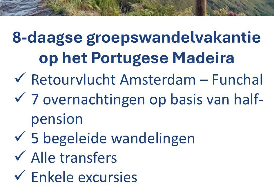 ANWB – Portugal – groepswandelvakantie – Madeira