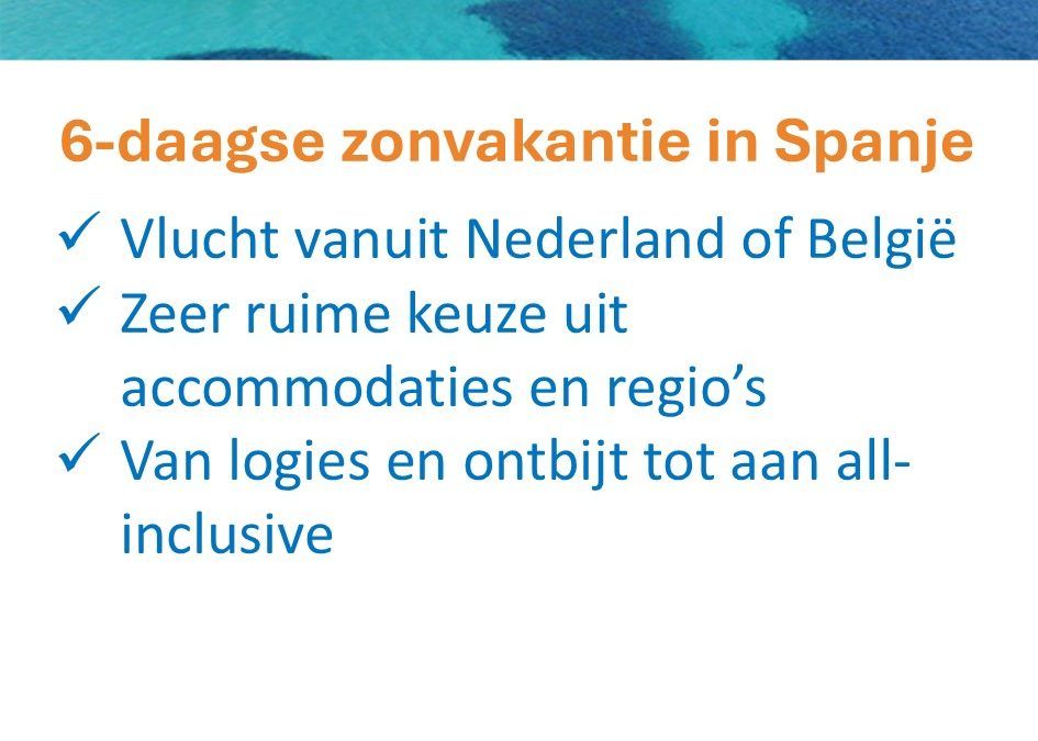 D-Reizen – Spanje – zonvakantie