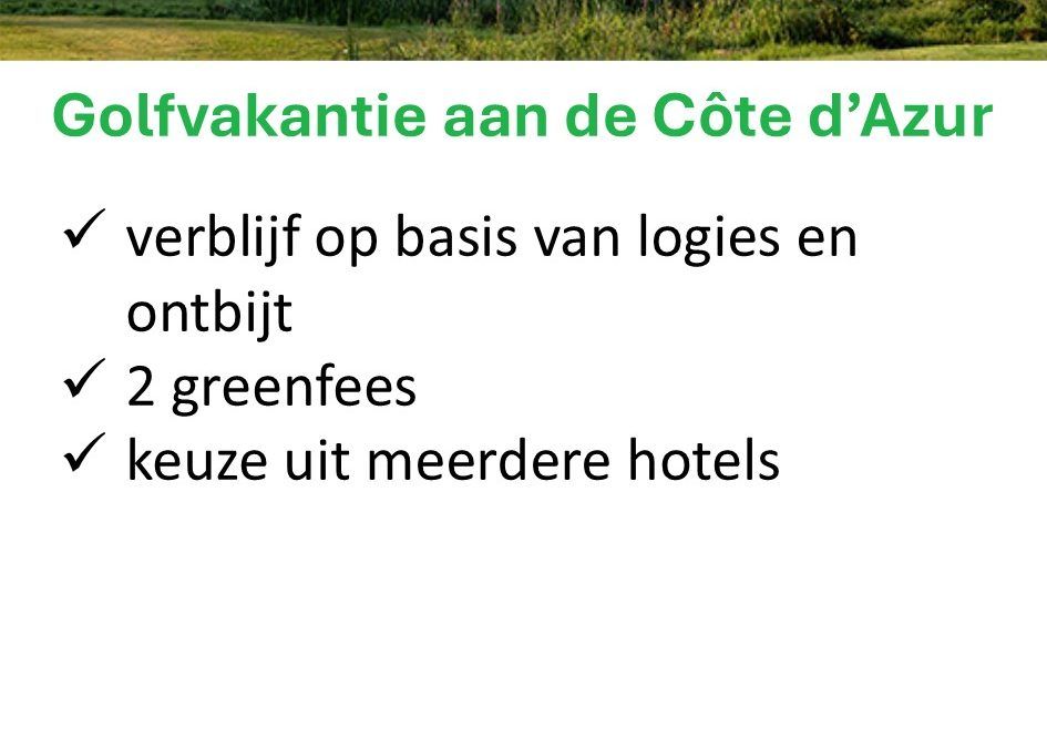 Pinhigh – Frankrijk – golfvakantie – Côte d’Azur