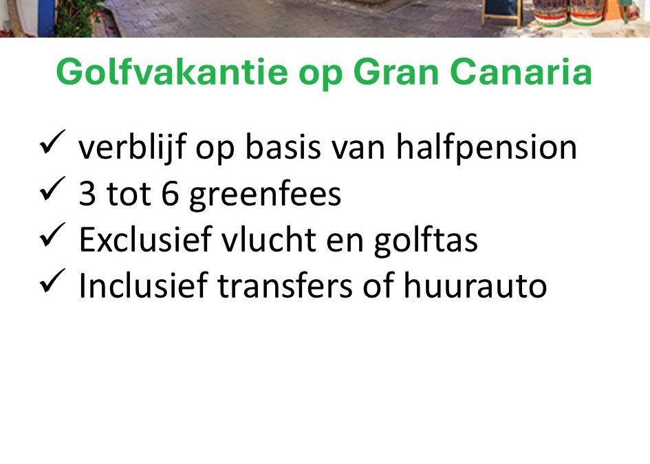 Pinhigh – Spanje – golfvakantie – Gran Canaria
