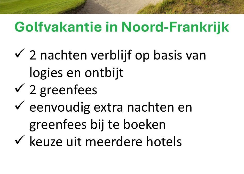 Pinhigh – Frankrijk – golfvakantie – Noord-Frankrijk