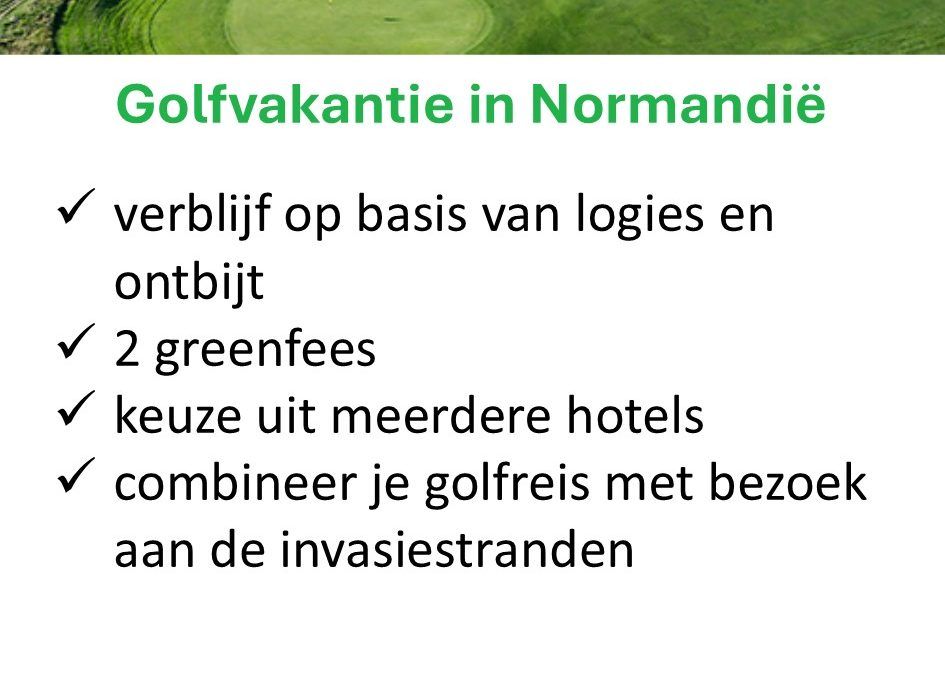 Pinhigh – Frankrijk – golfvakantie – Normandië