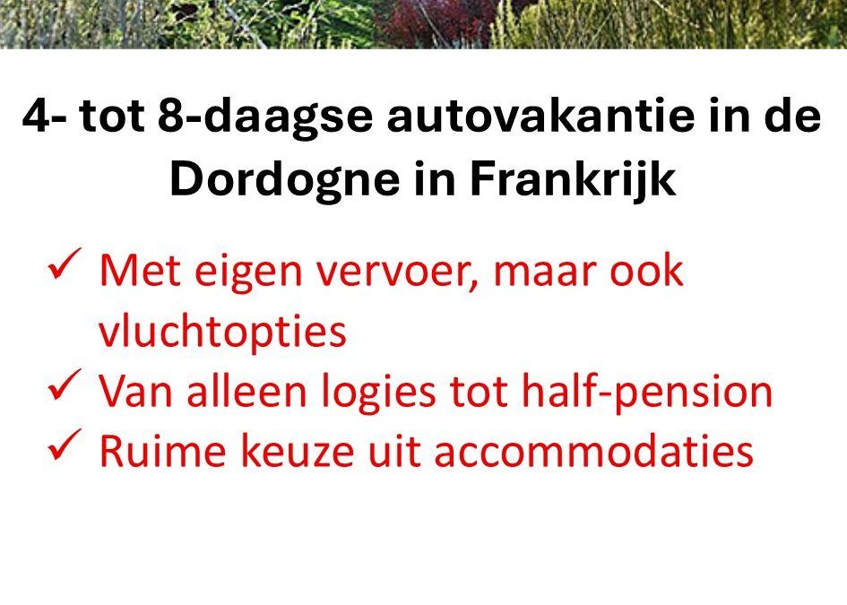 TUI – Frankrijk – autovakantie Dordogne
