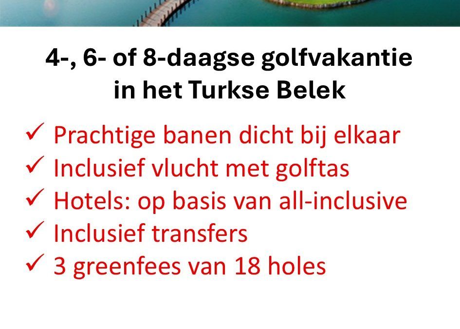 TUI – Turkije – golfvakantie – Belek