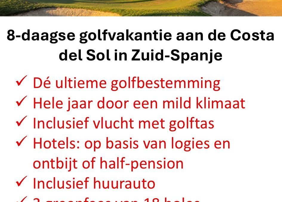 TUI – Spanje – golfvakantie – Costa del Sol