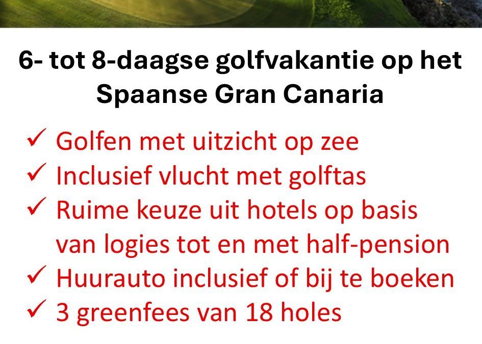 TUI – Spanje – golfvakantie – Gran Canaria