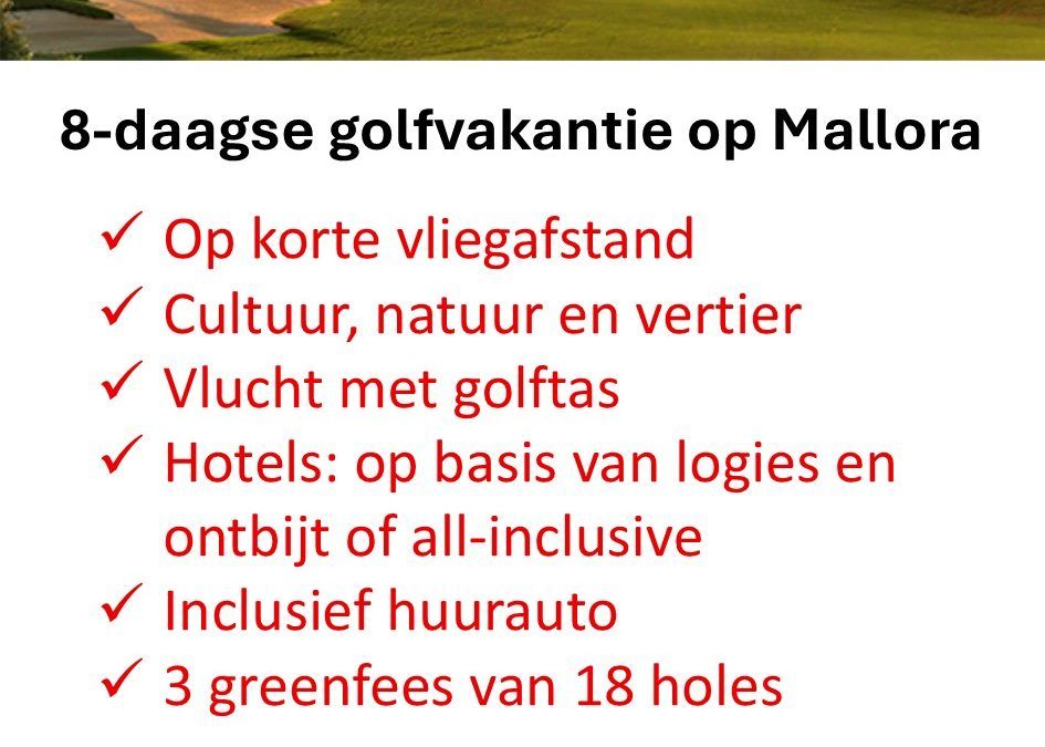 TUI – Spanje – golfvakantie – Mallorca