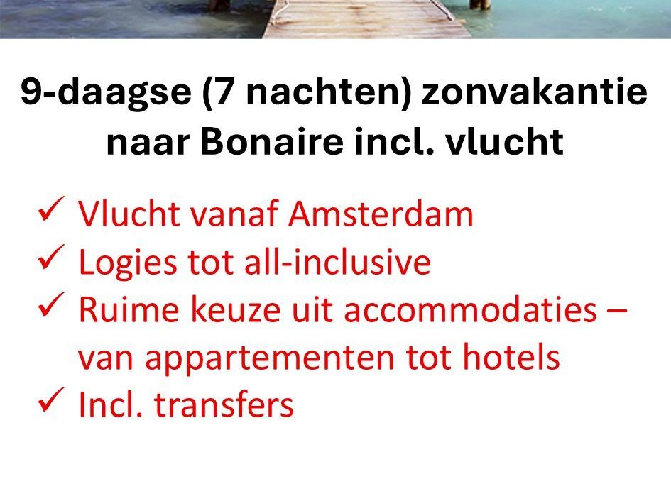 TUI – Bonaire – zonvakantie