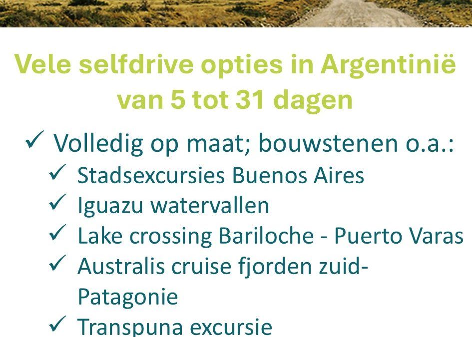 Condor Travels – Argentinië – rondreis – diverse selfdrives