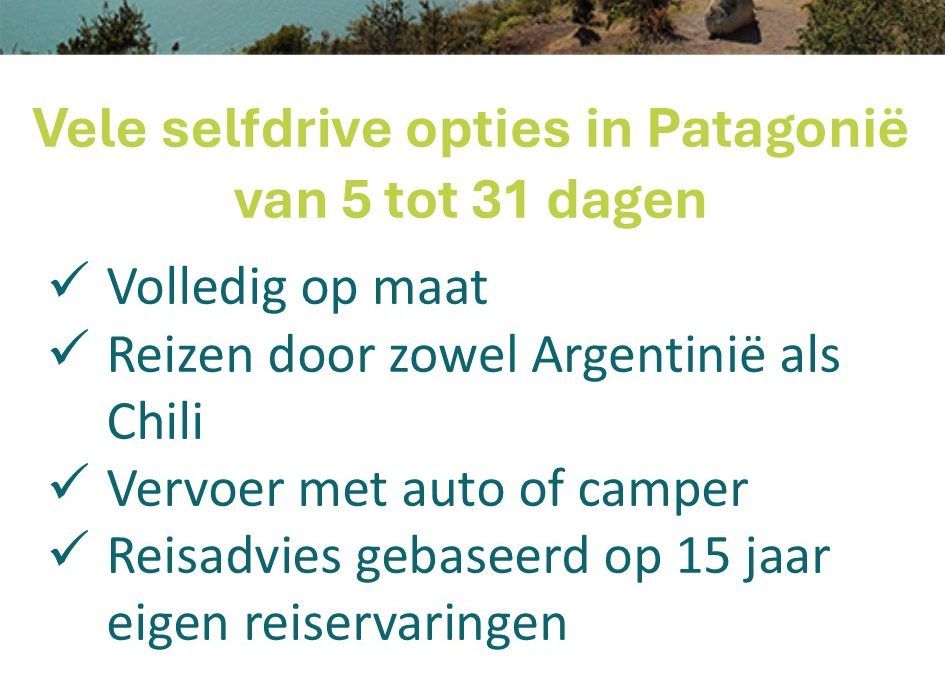 Condor Travels – Patagonië – rondreis – diverse selfdrives