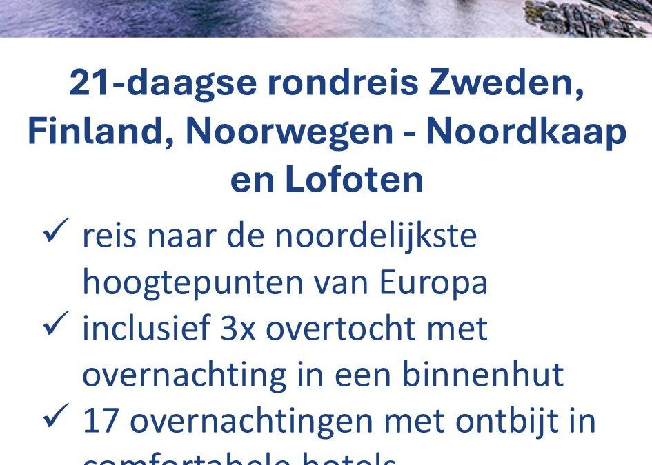 ANWB – Finland Noorwegen Zweden – rondreis – noordkaap