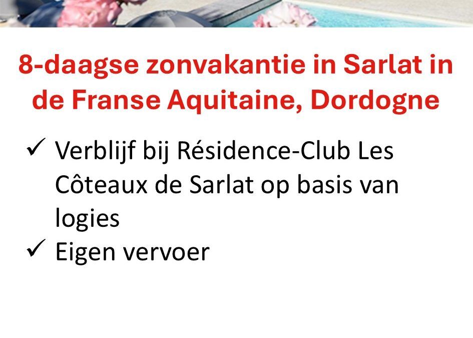 Sunweb – Frankrijk – zonvakantie – Dordogne