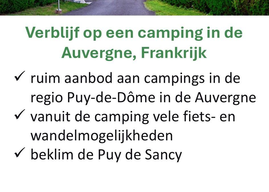 Eurocampings – Frankrijk – Auvergne – Puys de Dôme – camping