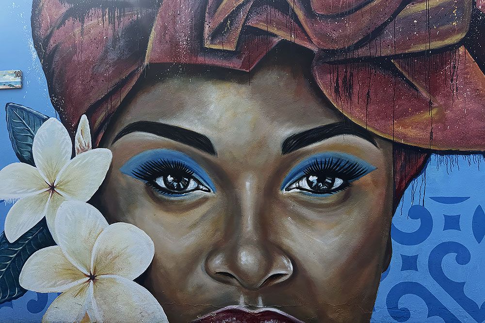 Stadswandeling door Willemstad - mural in Otrobanda