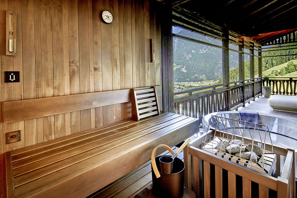 Sauna van een panorama suite