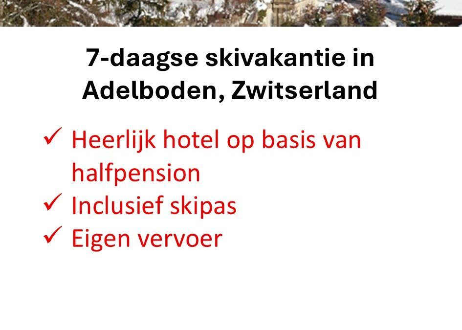 TUI – Zwitserland – skivakantie – Adelboden