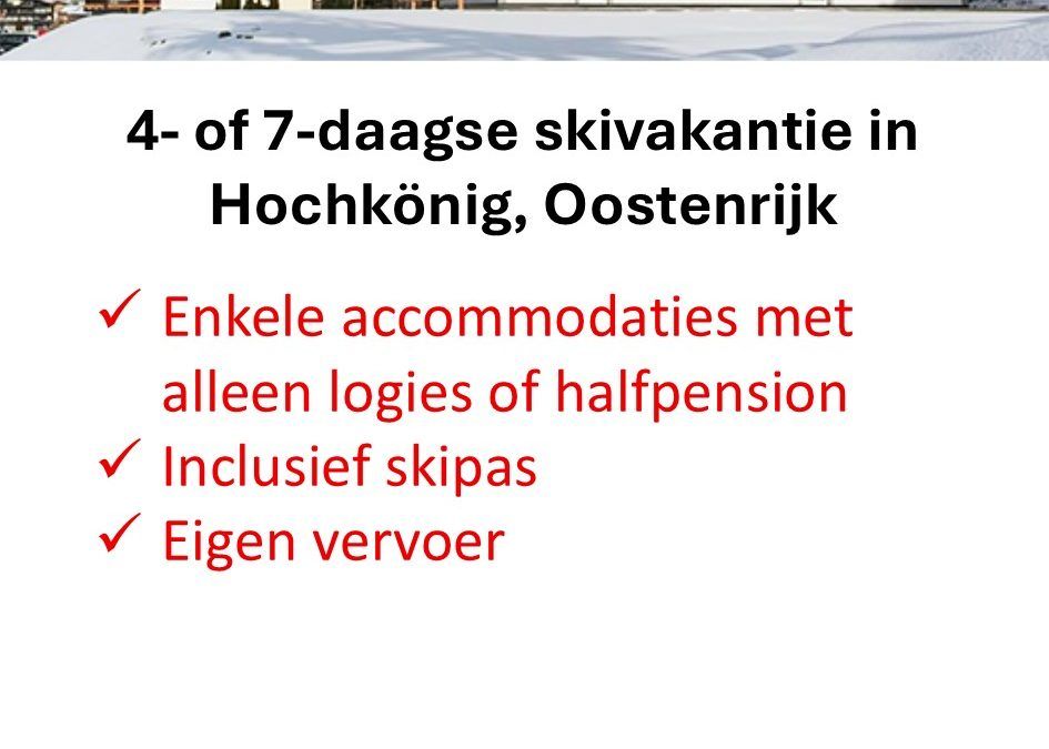 TUI – Oostenrijk – skivakantie – Hochkönig