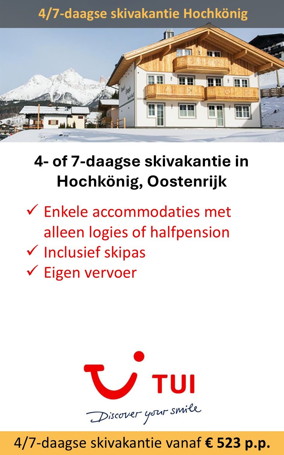 reiswinkel - TUI -skivakantie Hochkonig