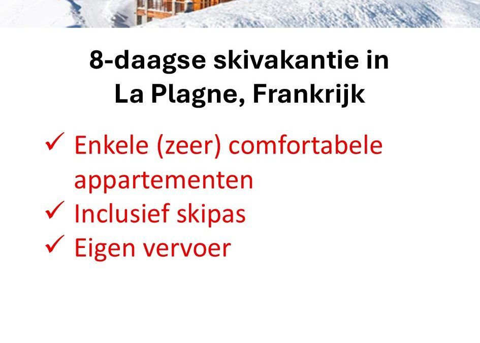 TUI – Frankrijk – skivakantie – La Plagne
