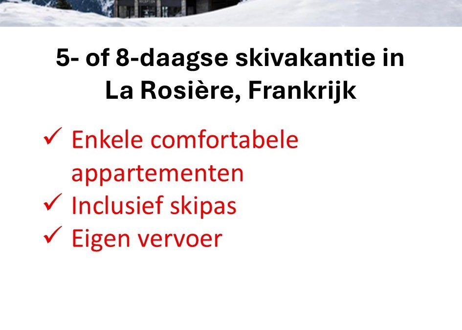 TUI – Frankrijk – skivakantie – La Rosière