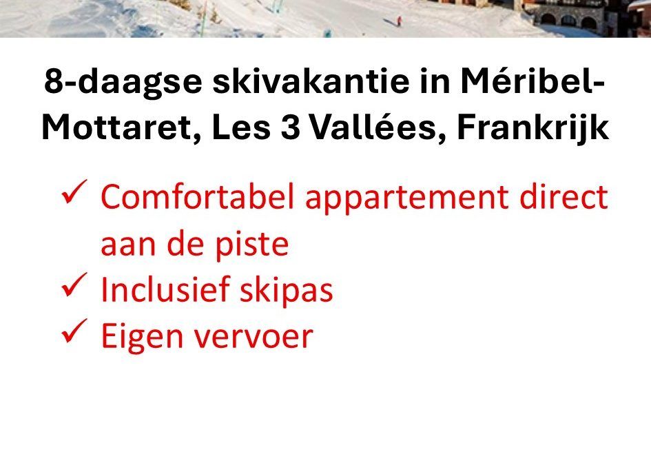 TUI – Frankrijk – skivakantie – Méribel
