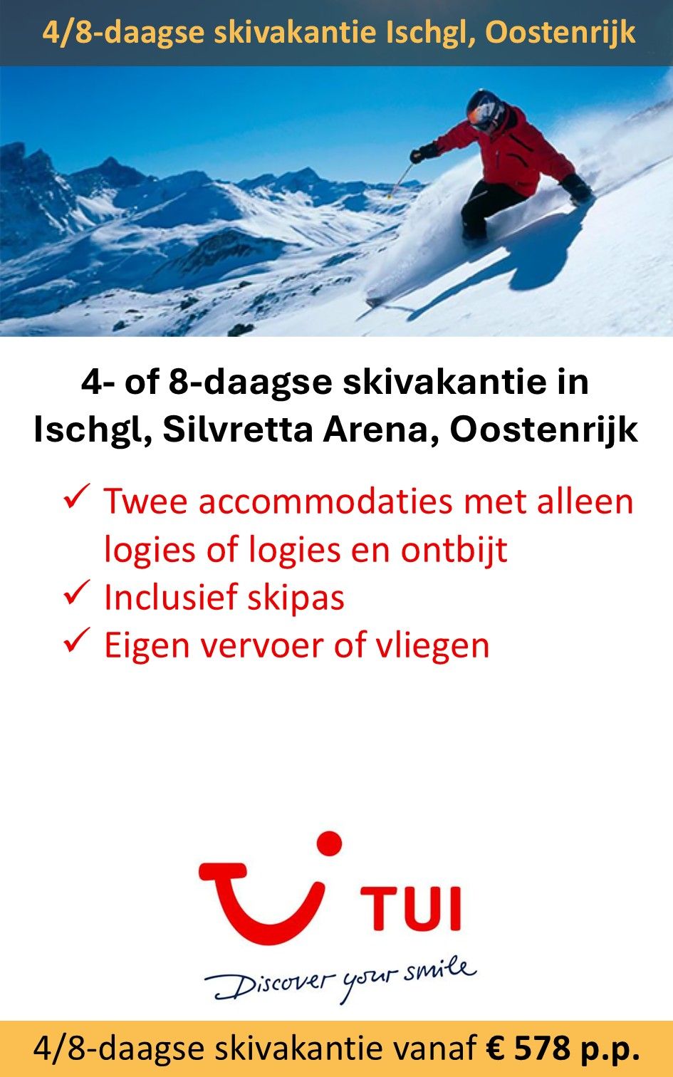 reiswinkel - TUI -skivakantie Silvretta Arena