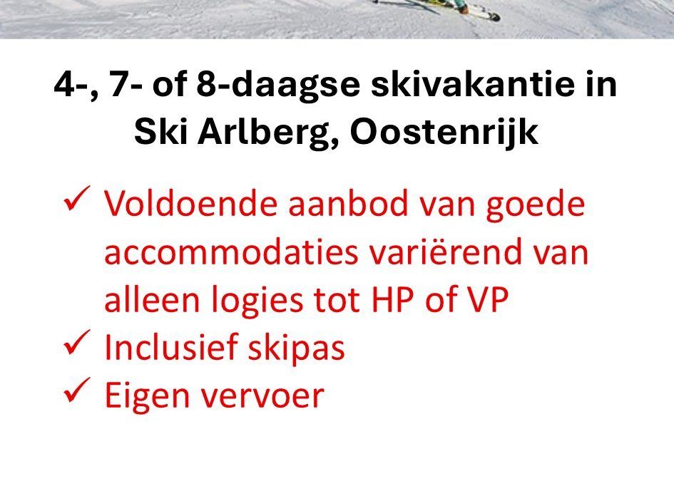 TUI – Oostenrijk – skivakantie – Ski Arlberg