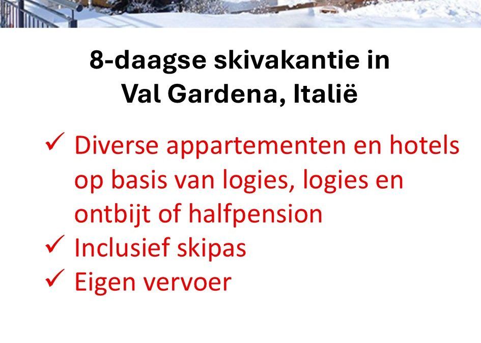 TUI – Italië – skivakantie – Val Gardena