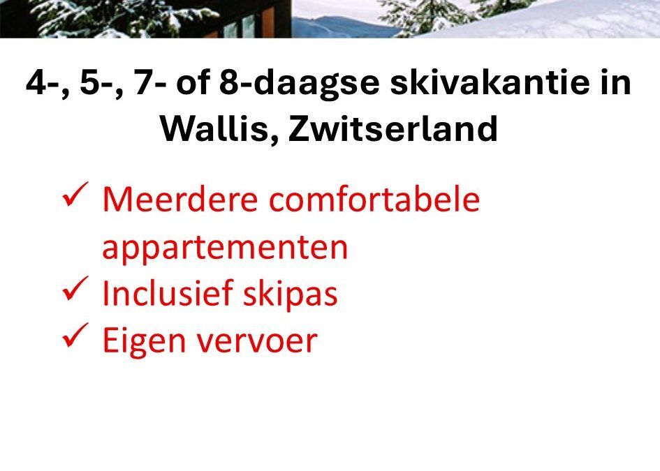 TUI – Zwitserland – skivakantie – Wallis