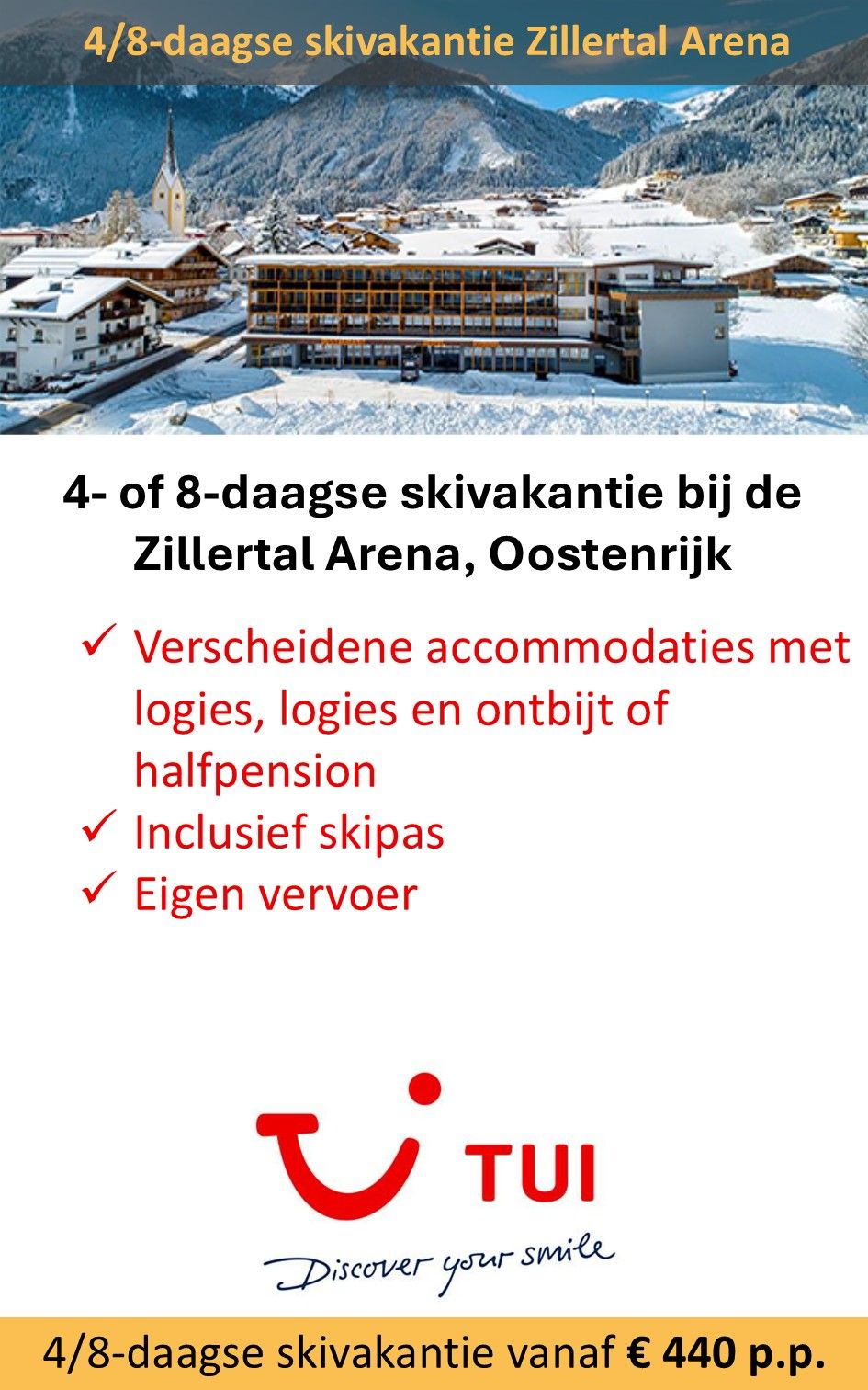 reiswinkel - TUI -skivakantie Zillertal Arena