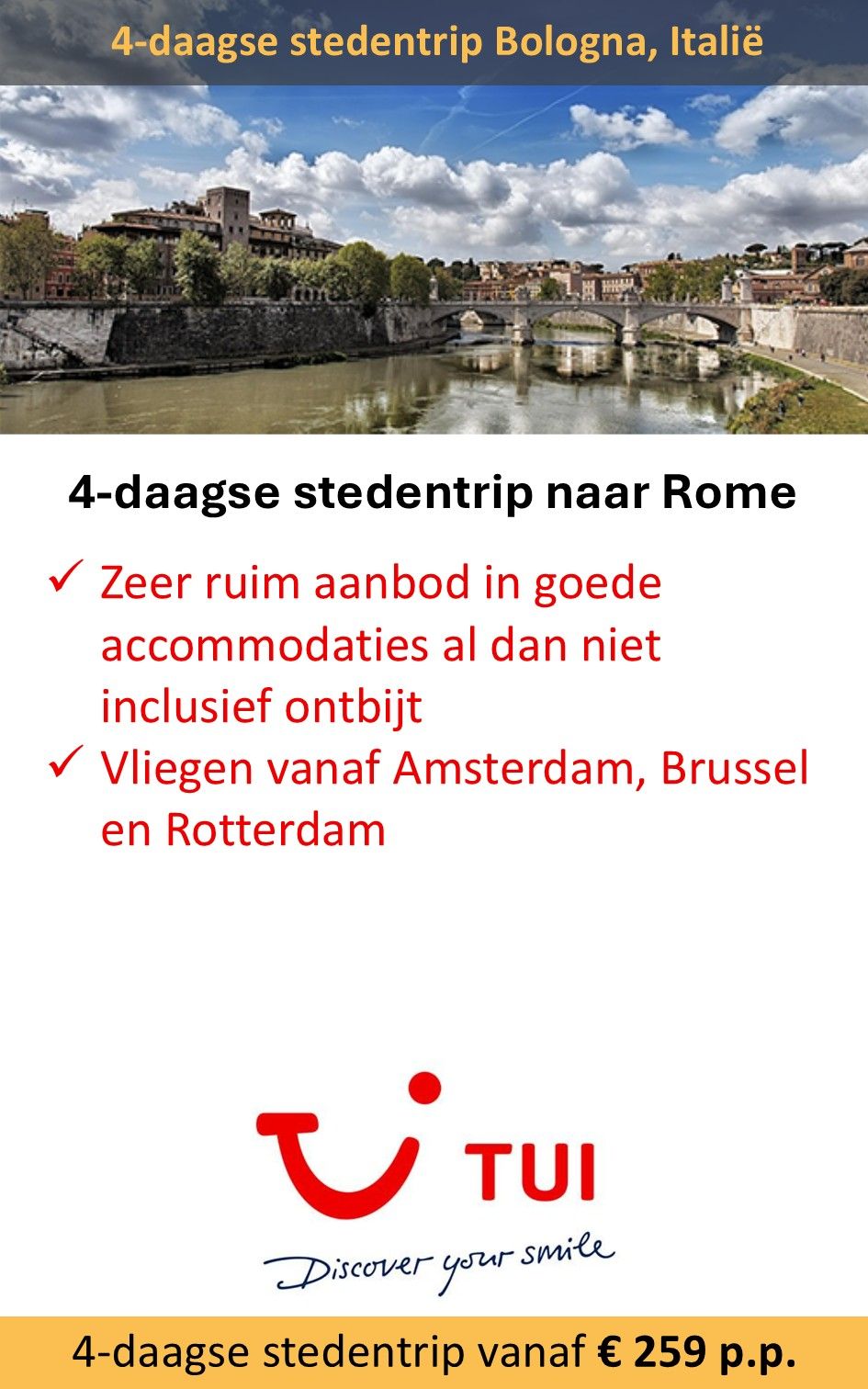TUI – Italië – stedentrip – Rome